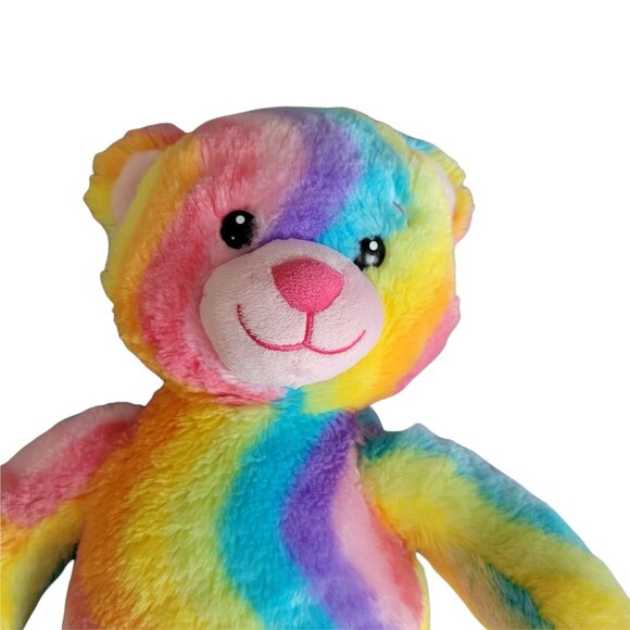Build a Bear Enchanted Garden Rainbow Hugs Plush Pride Striped Stuffed Animal - Picture 5 of 6